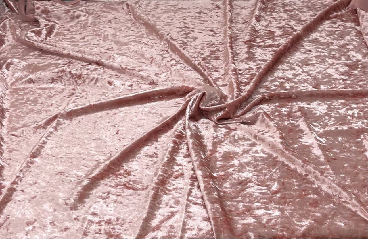 1 Yard Crushed Velvet Velour Stretchy Fabric Soft Plush Stretch 58"-60" Inch Width